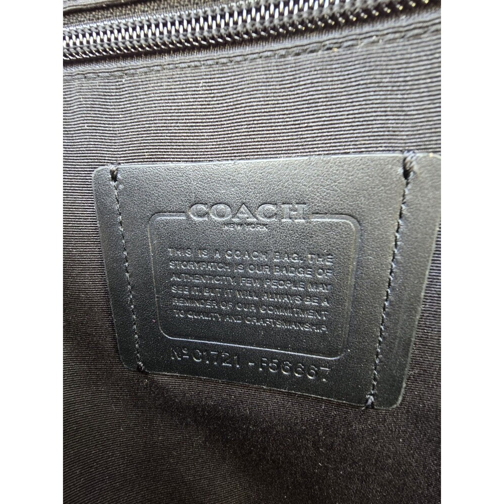 COACH MENS/UNISEX BOND BACKPACK PEBBLE LEATHER MIDNIGHT BLUE/BLACK NWOT - Picture 5 of 9